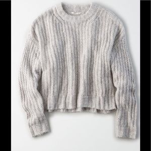 American eagle grey knit crew neck